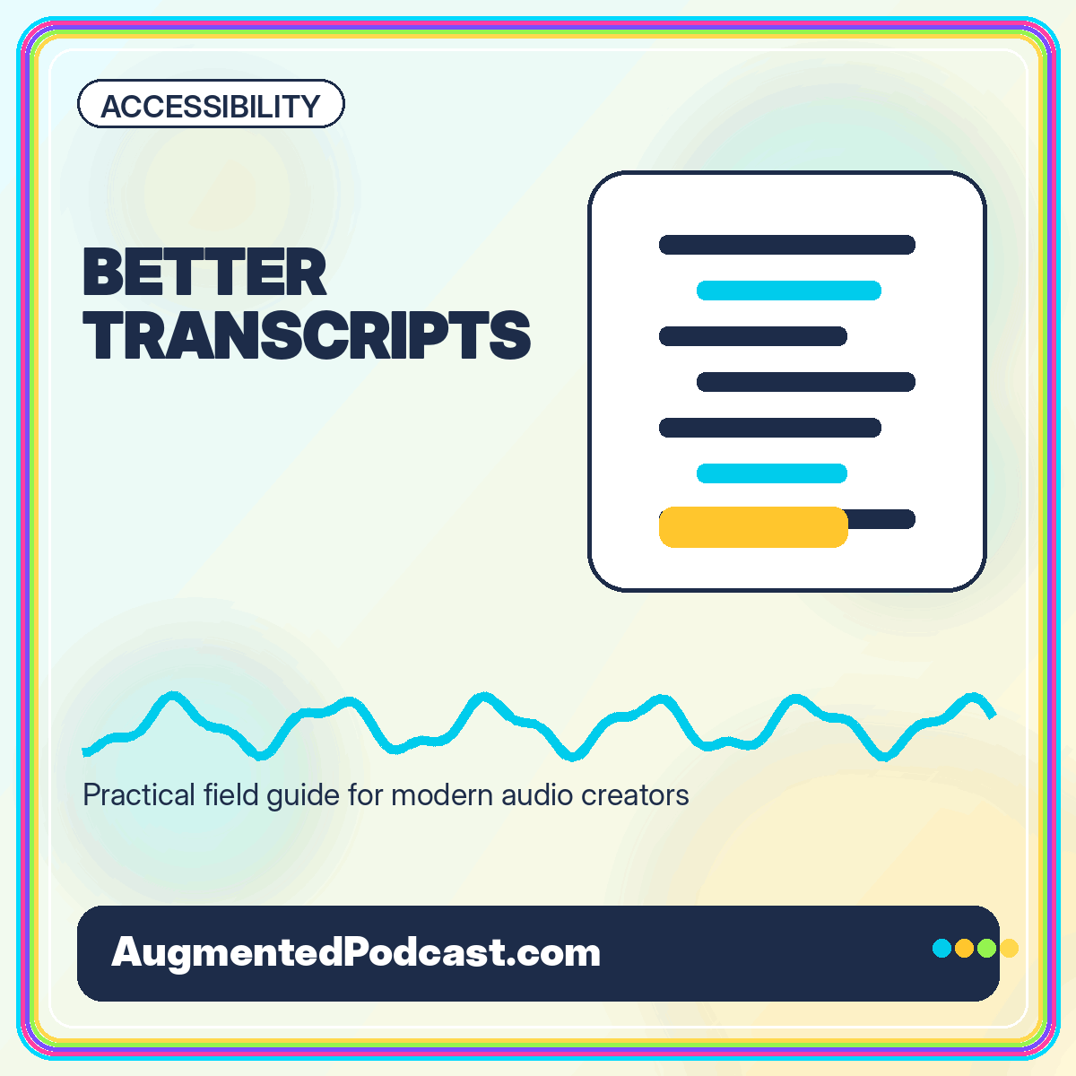 Better Transcripts typography card with structured lines of speaker text